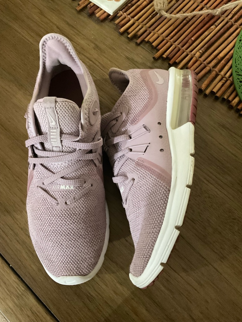 Nike Air Max Sequent 3 Women's Running Shoes SZ 8 Rose Pink White  908993-601